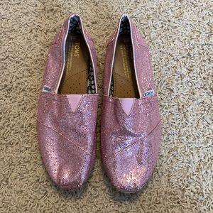 Glittery TOMS shoes